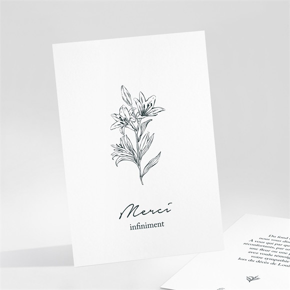 Remerciement décès Sobre Hommage réf.N251112