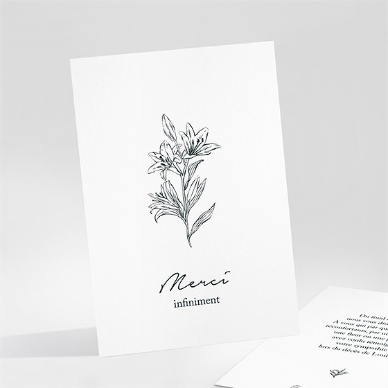 Remerciement décès sobre hommage