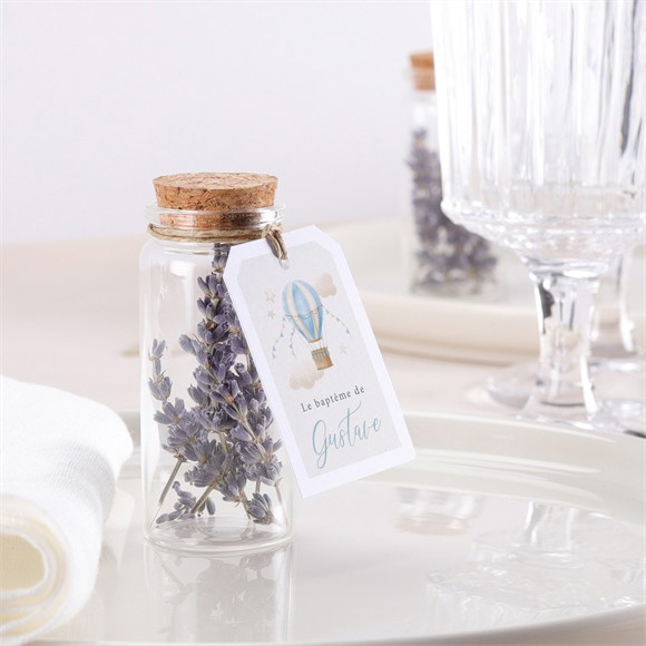 Mignonette baptême Ma Montgolfière Étiquette réf.N291797