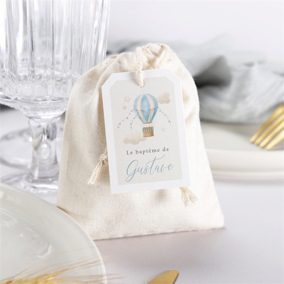 Pochon baptême Ma Montgolfière réf.N291798