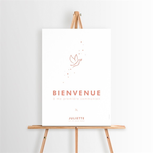 Panneau bienvenue Colombe dorée réf.N260242