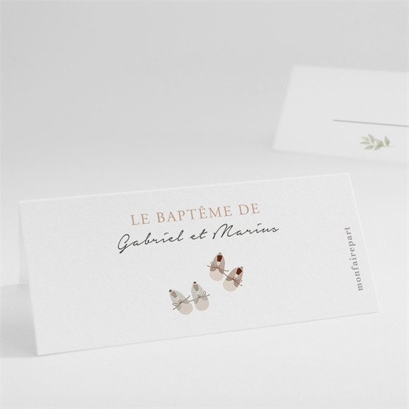 Marque-place baptême Jumeaux body réf.N440942