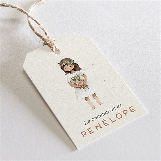 Etiquette communion petite fille