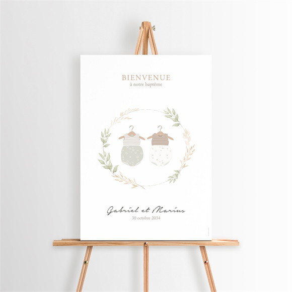 Panneau bienvenue Jumeaux body réf.N260250