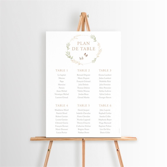 Plan de table baptême Jumeaux body réf.N260251