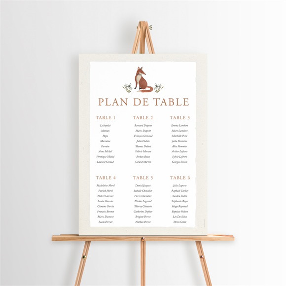 Plan de table baptême Le Renard réf.N260237