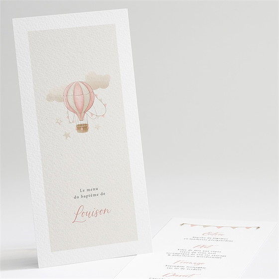 Menu baptême la montgolfière