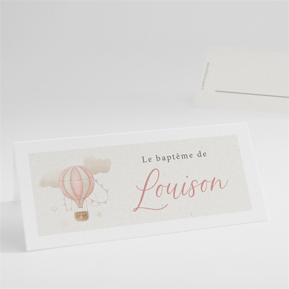 Marque-place baptême La montgolfière réf.N440943