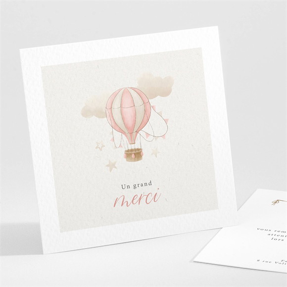 Remerciement baptême La montgolfière réf.N301558