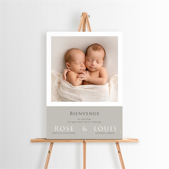 Panneau bienvenue Petits jumeaux réf.N260254