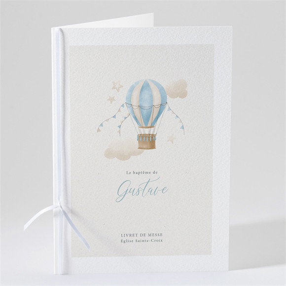 Livret de messe baptême Ma Montgolfière réf.N491428