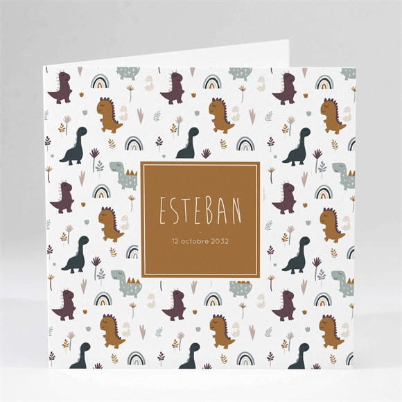 Faire-part naissance Dinosaures réf.N451602