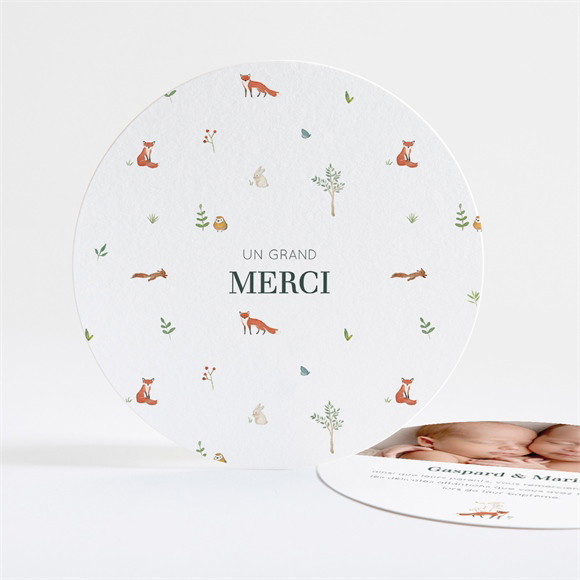 Remerciement baptême Forêt réf.N321274