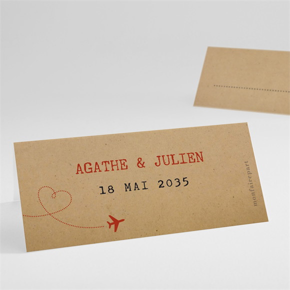 Marque-place mariage Passeport Vintage réf.N440949