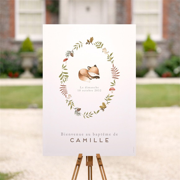 Panneau bienvenue Renardeau réf.N260265