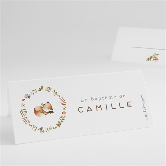 Marque-place baptême Renardeau réf.N440950