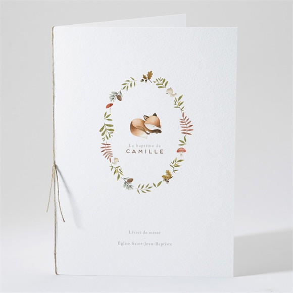 Livret de messe baptême Renardeau réf.N491432