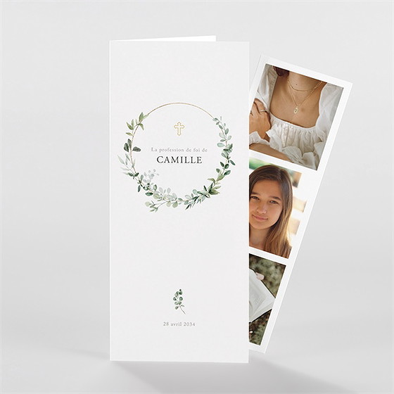 Faire-part profession de foi solennel photomaton