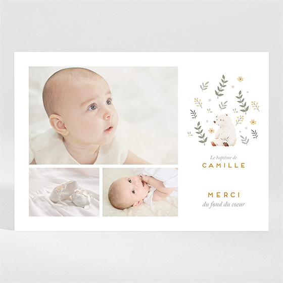 Remerciement baptême nounours