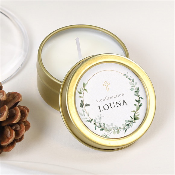 Bougie confirmation Belle Poésie or réf.N3602054