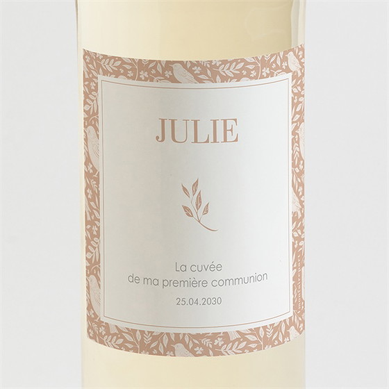 Etiquette de bouteille communion beaux symboles