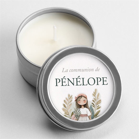 Bougie communion Jolie Bohème argent réf.N3602076