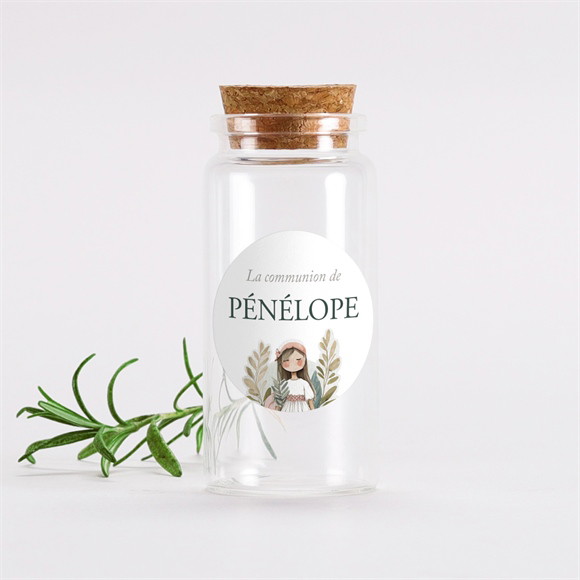 Mignonette communion Jolie Bohème sticker réf.N3602077