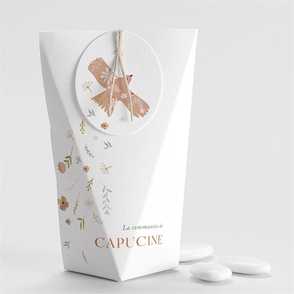 Boîte de dragées communion Belle colombe Étui réf.N520357