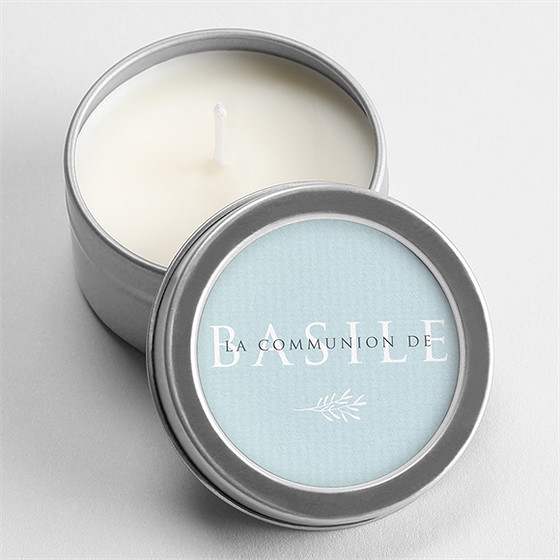 Bougie communion ferveur argent