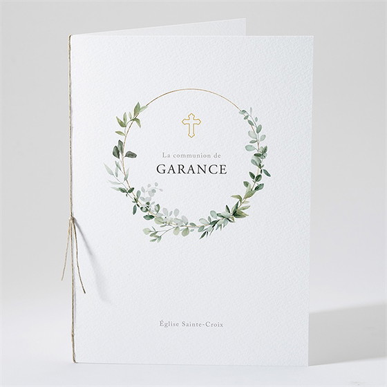 Livret de messe communion gravée au coeur