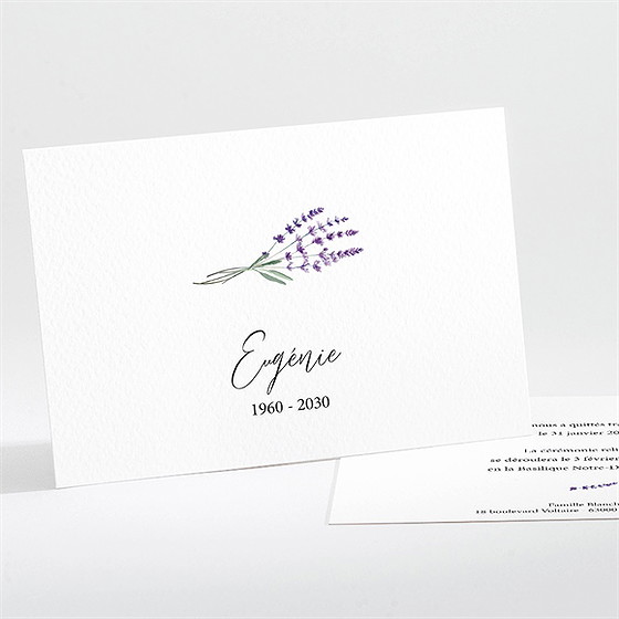 Faire-part décès souvenir de lavande