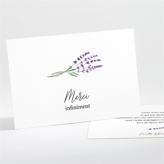 Remerciement décès souvenir de lavande paysage