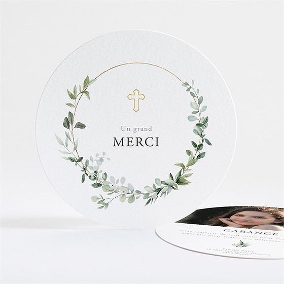 Remerciement communion gravée au coeur