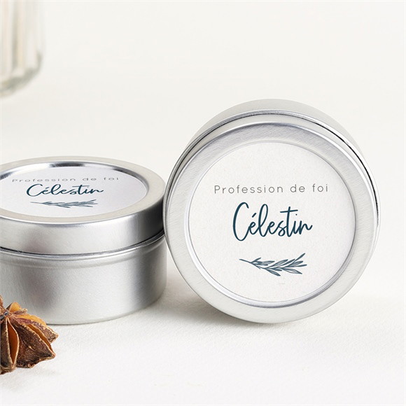 Bougie profession de foi Joie pure argent réf.N3602098