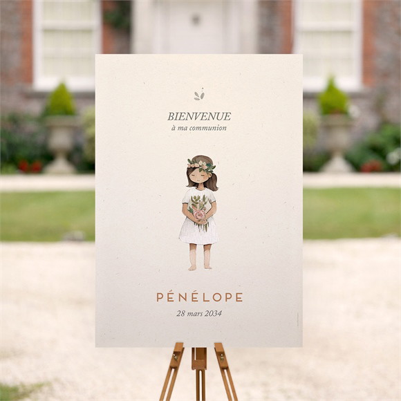 Panneau bienvenue Petite fille réf.N260271