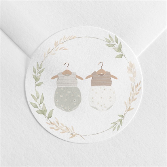 Sticker naissance Bodys jumeaux réf.N3602104