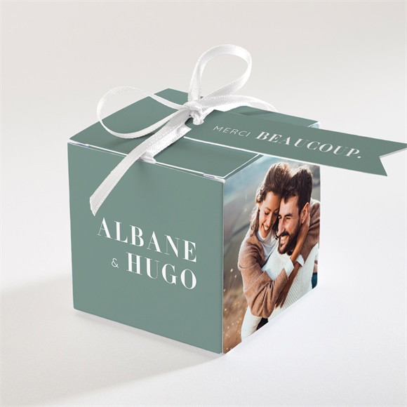 Boîte de dragées mariage Annonce minimaliste réf.N340724