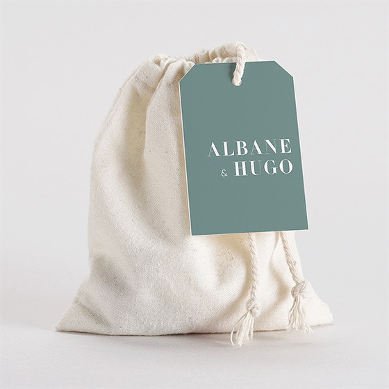 Pochon mariage  annonce minimaliste