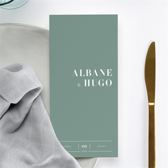 Menu mariage Annonce minimaliste réf.N221327