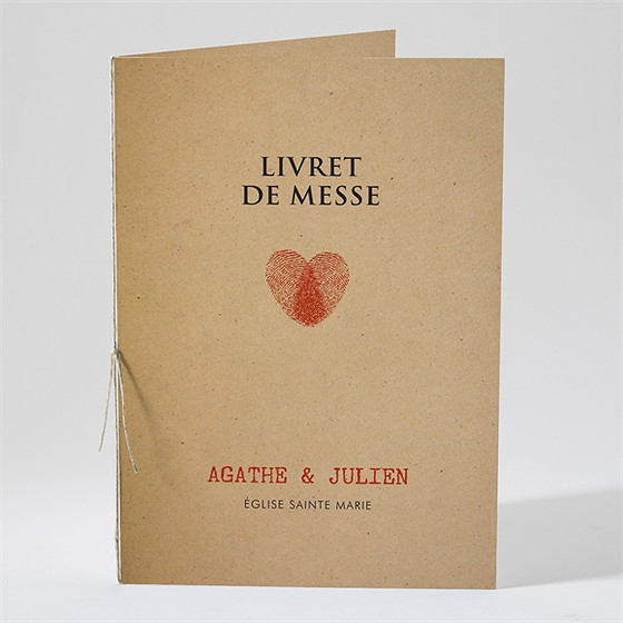 Livret de messe mariage passeport vintage