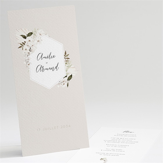 Menu mariage orchidées