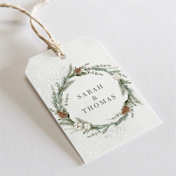 Etiquette mariage Noël réf.N291839