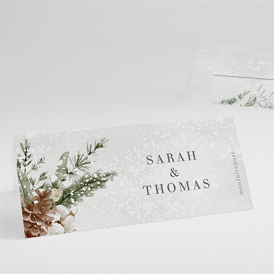 Marque-place mariage noël