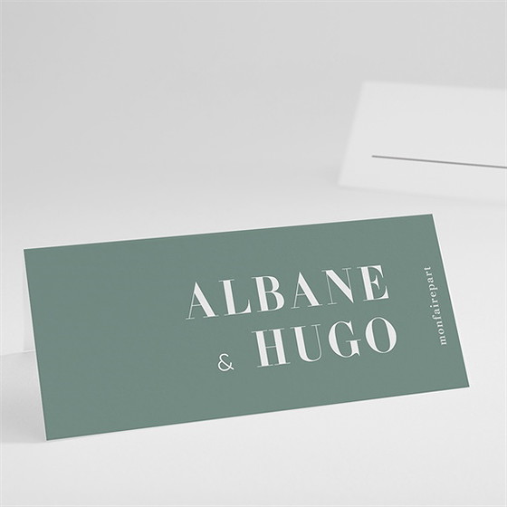 Marque-place mariage annonce minimaliste