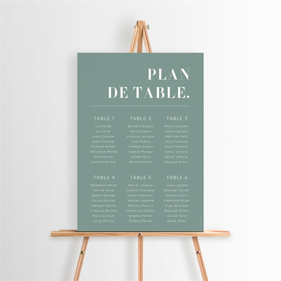 Plan de table mariage Annonce minimaliste réf.N260299