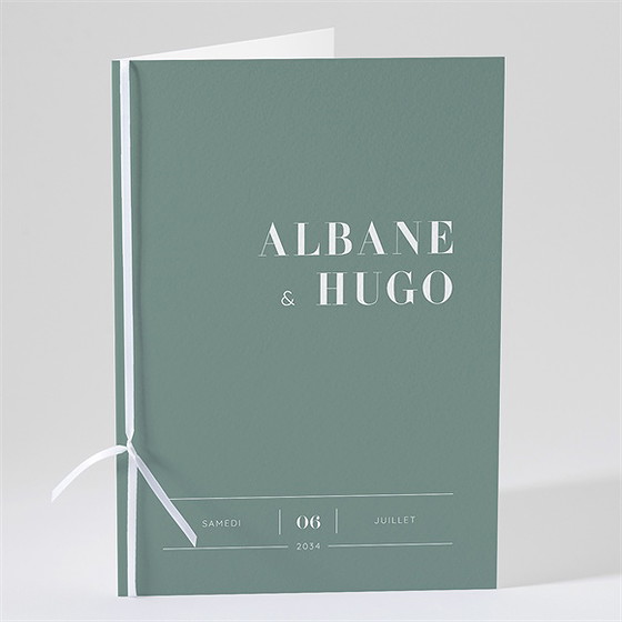 Livret de messe mariage annonce minimaliste