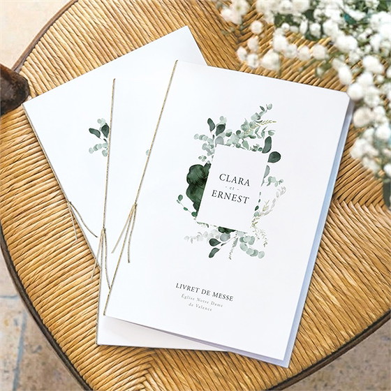Livret de messe mariage tendre murmure