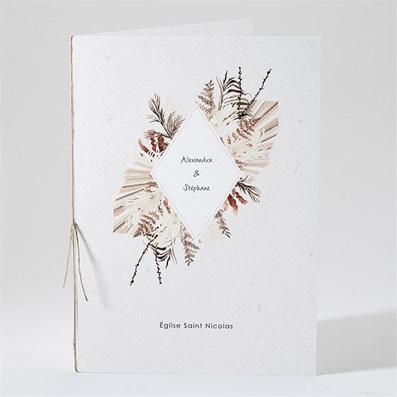 Livret de messe mariage pampa