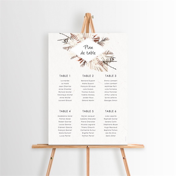 Plan de table mariage Pampa réf.N260297