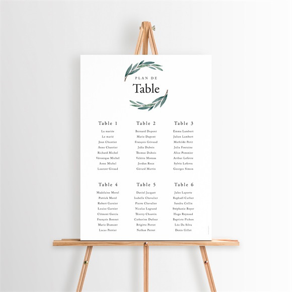 Plan de table mariage Notre Chemin réf.N260301